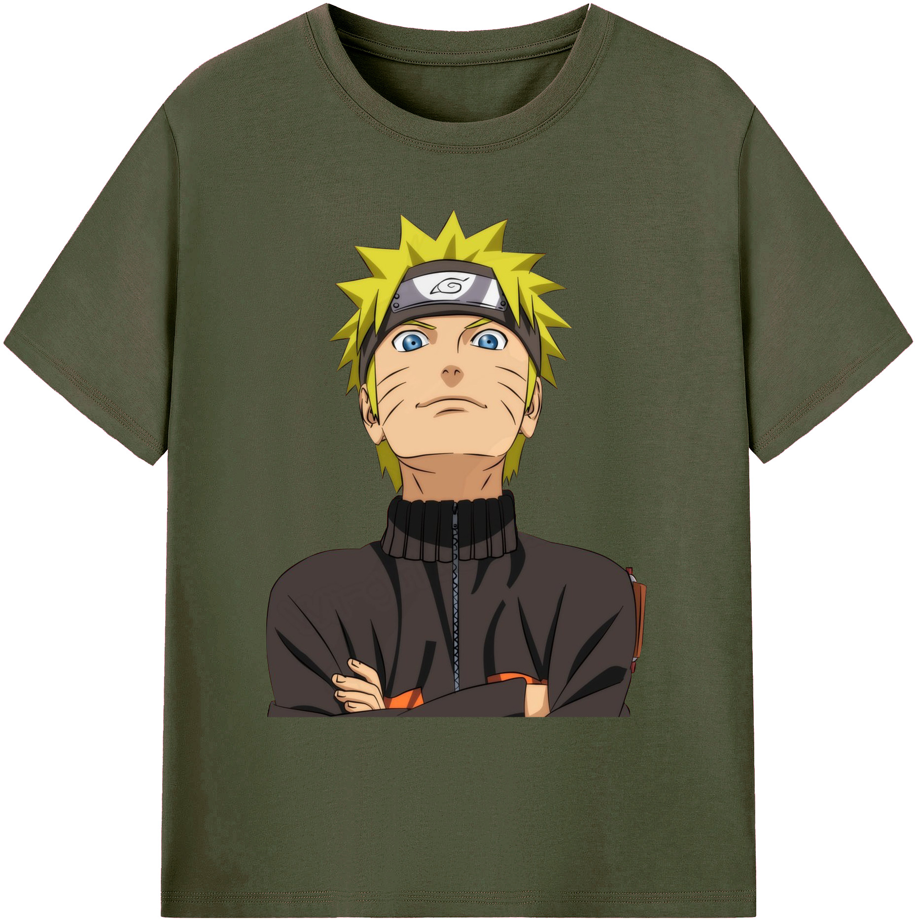 （画像用） NARUTO -ナルト- うずまき ナルト Uzumaki Naruto 綿100％ メンズ半袖Tシャツ｜肌触りやわらか＆通気性